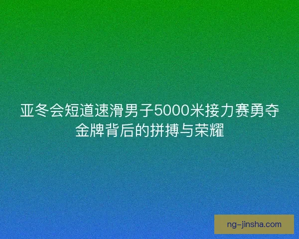 亚冬会短道速滑男子5000米接力赛勇夺金牌背后的拼搏与荣耀